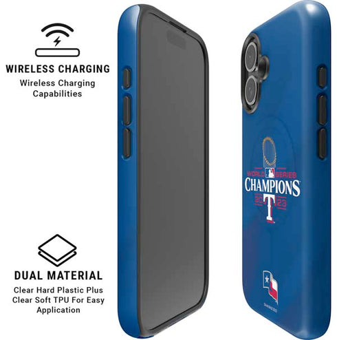 2023 World Series Champions Texas Rangers iPhone 16 Plus Magsafe Impact Case